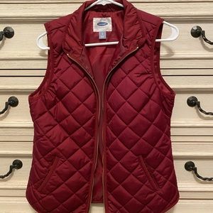 Burgundy vest